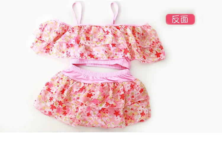 Girls Two Pieces Swimming Suits Children Swimwear Polyester Floral Kids Bathing Suit Swim Wear Swimsuits for 3-15 Years | Спорт и