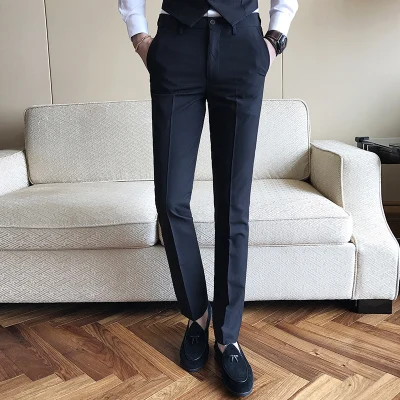 Новинка 2019 корейская версия британских облегающих повседневных брюк