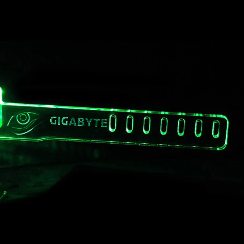Новый Зеленый для GIGABYTE PCI HIS светодиодный светящийся компьютер Главная коробка
