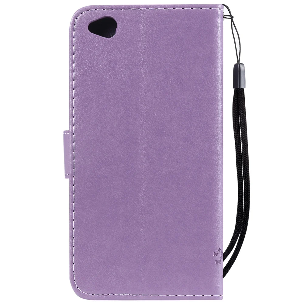Coque для Xiaomi Redmi 4X6 7 Go чехлы с тиснением в виде кошки и дерева Флип кошелек подвеской