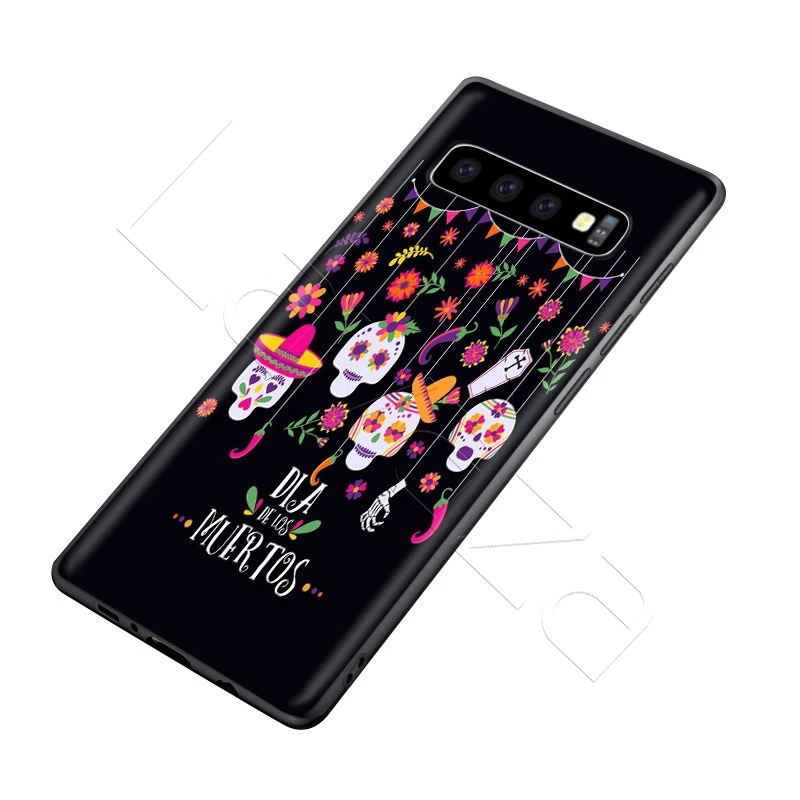 Праздничный мексиканский чехол День мертвых для Samsung Galaxy S20 S10 S9 S8 S7 S6 Plus Note 9 8 M30 M20