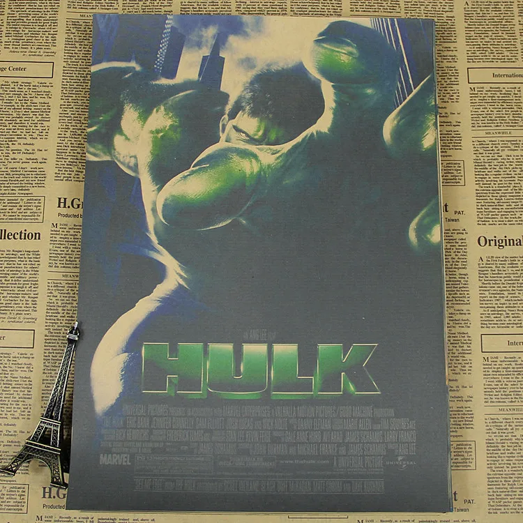 Зеленый гигантский Фильм аниме постер из крафт-бумаги для гостиной спальни