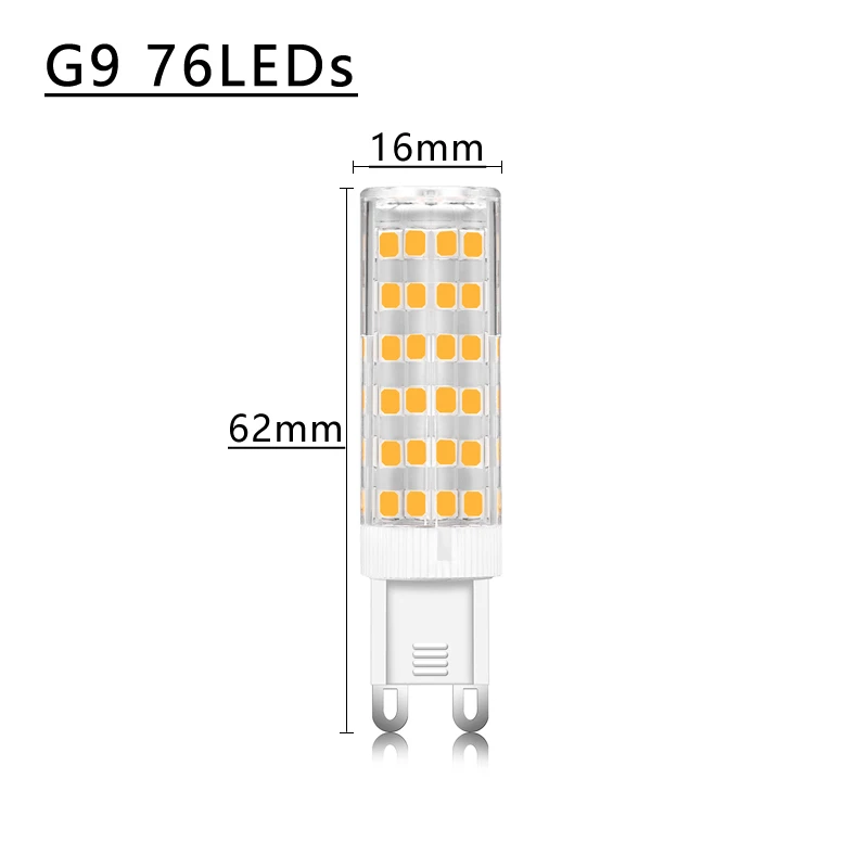 Новый G9 светодиодный светильник 3 Вт 5 7 SMD2835 36 51 76 s AC220V керамический