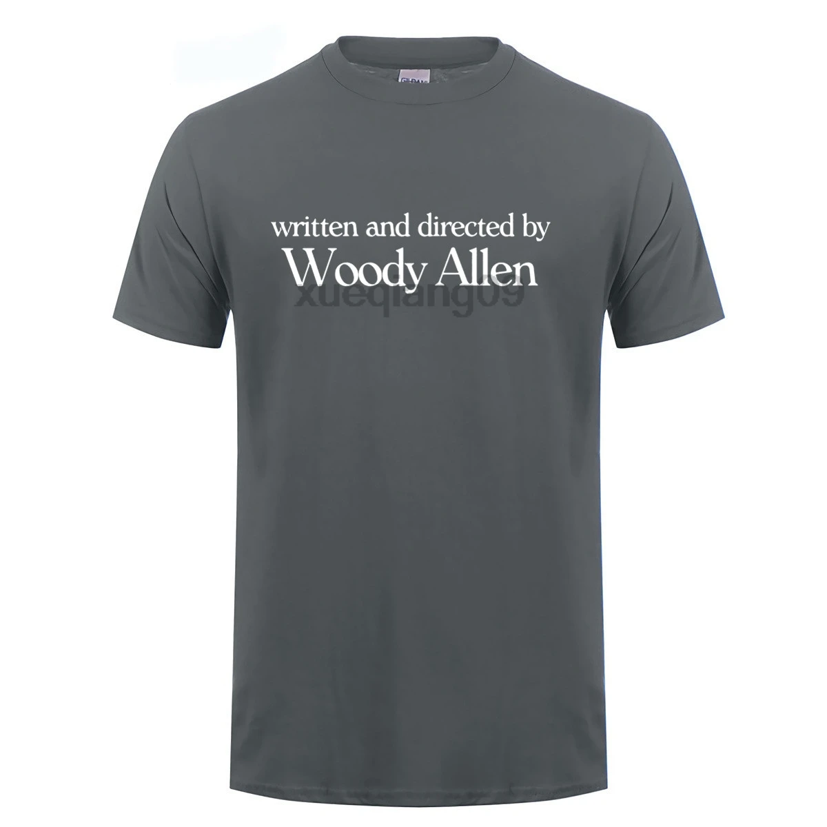 Written and Directed By Woody Allen T-Shirt Funny T Shirts Casual Cotton O-Neck Broadcloth Short Sleeve Shirt Men | Мужская одежда