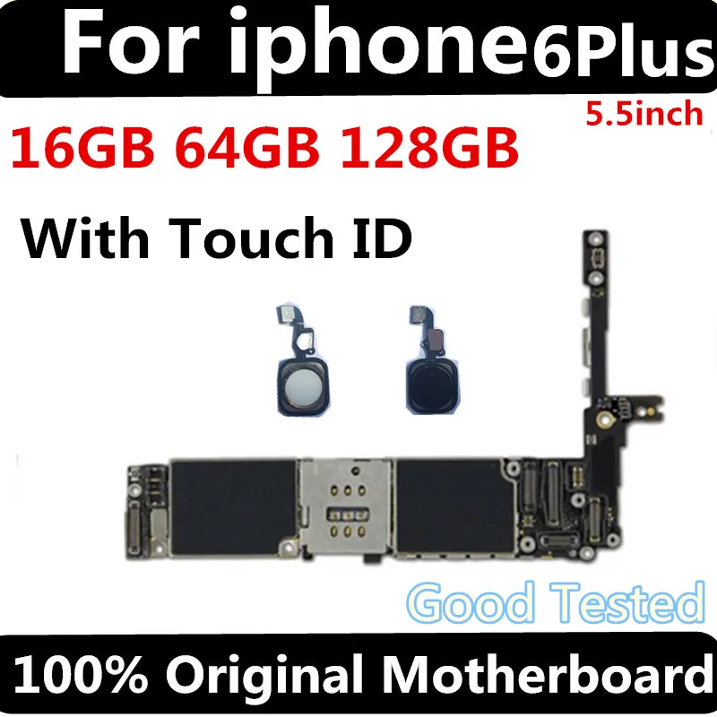 Заводская разблокированная материнская плата для iphone 6P 6plus 16GB 64GB 128GB IOS логическая