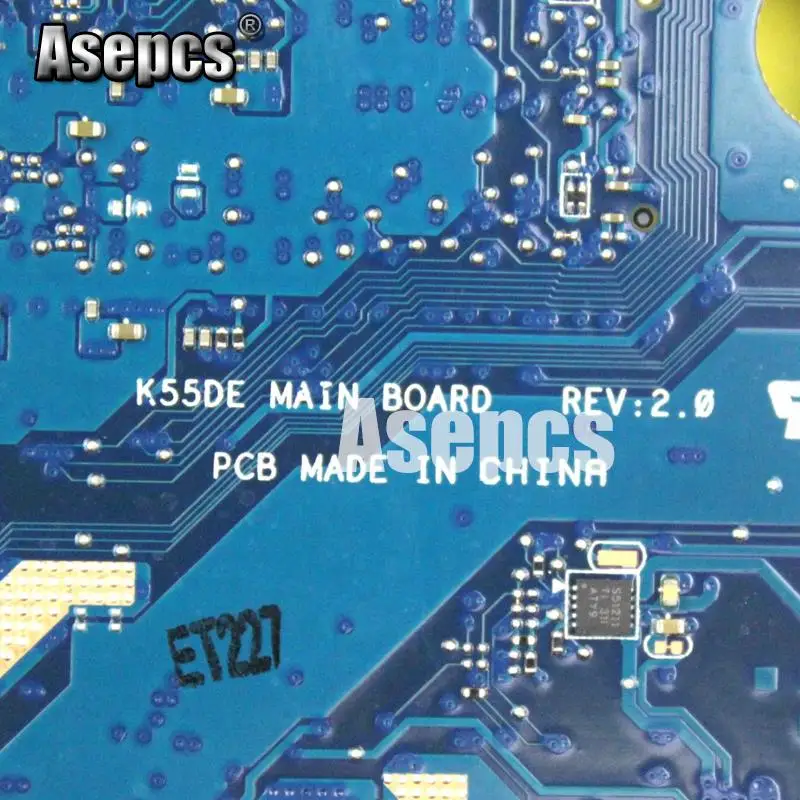 Asepcs K55N материнская плата для ноутбука For Asus K55DE K55DR K55D K55 тест оригинальная