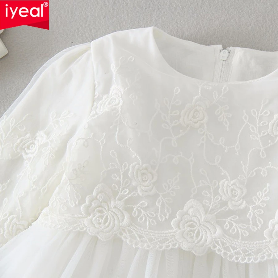 IYEAL для маленьких девочек Свадебная вечеринка платья крестильное платье