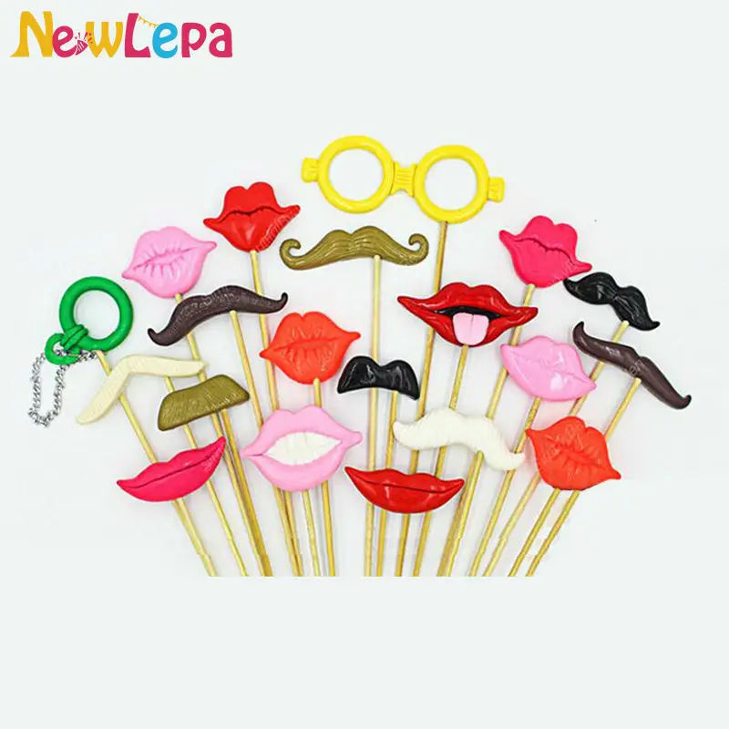 26 шт./лот DIY полимерная глина усы губы фото стенд реквизит фотосессия Свадебная