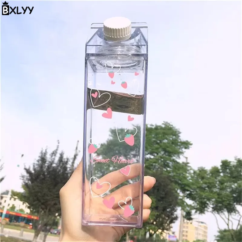 BXLYY 1 шт. молочная коробка вишневый цвет клубника бутылка для воды кемпинг Спорт