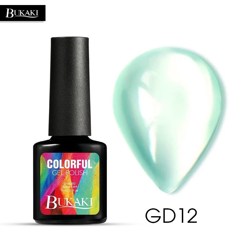 GD12 BUKAKI 1 шт. опал желе гель для ногтей Советы УФ Гель-лак для ногтей сахарный лак Гибридный СВЕТОДИОДНЫЙ Гель для маникюра - Цвет: GD12