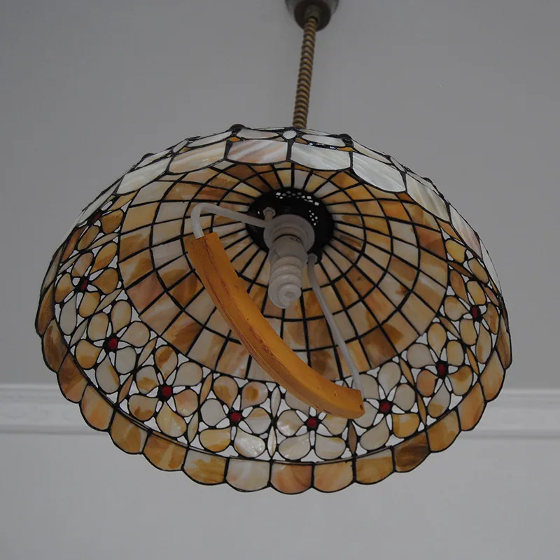 Европейская ретро люстра в стиле Тиффани с цветами светильник E26/E27 винтажная