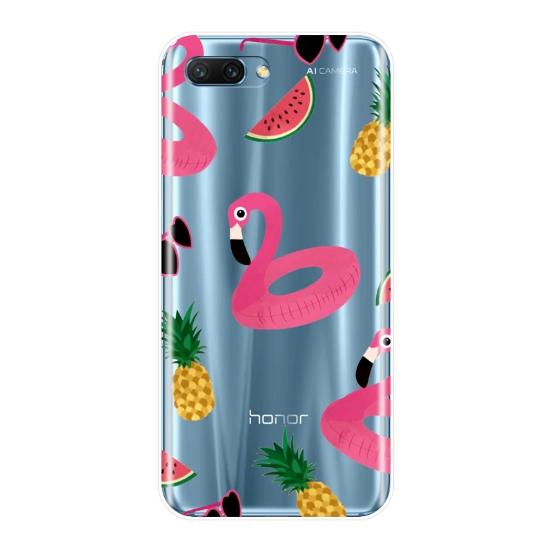 Мягкий чехол для телефона Huawei Honor 7 8 9 10 Lite летняя Силиконовая задняя крышка с
