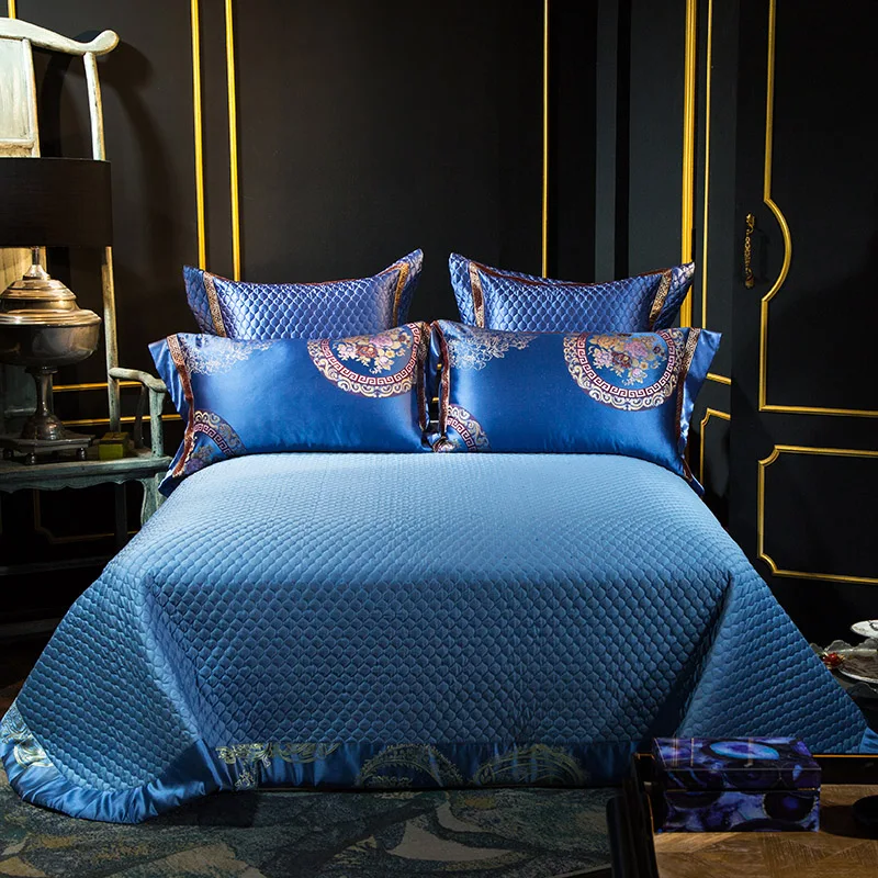 Queen King size Серебряные; золотые Роскошные Красные Свадебные Постельное белье 60S хлопок сатин Египетский хлопок пододеяльник, простынь и наволочки, наволочками, Комплект постельного белья для очень больших и