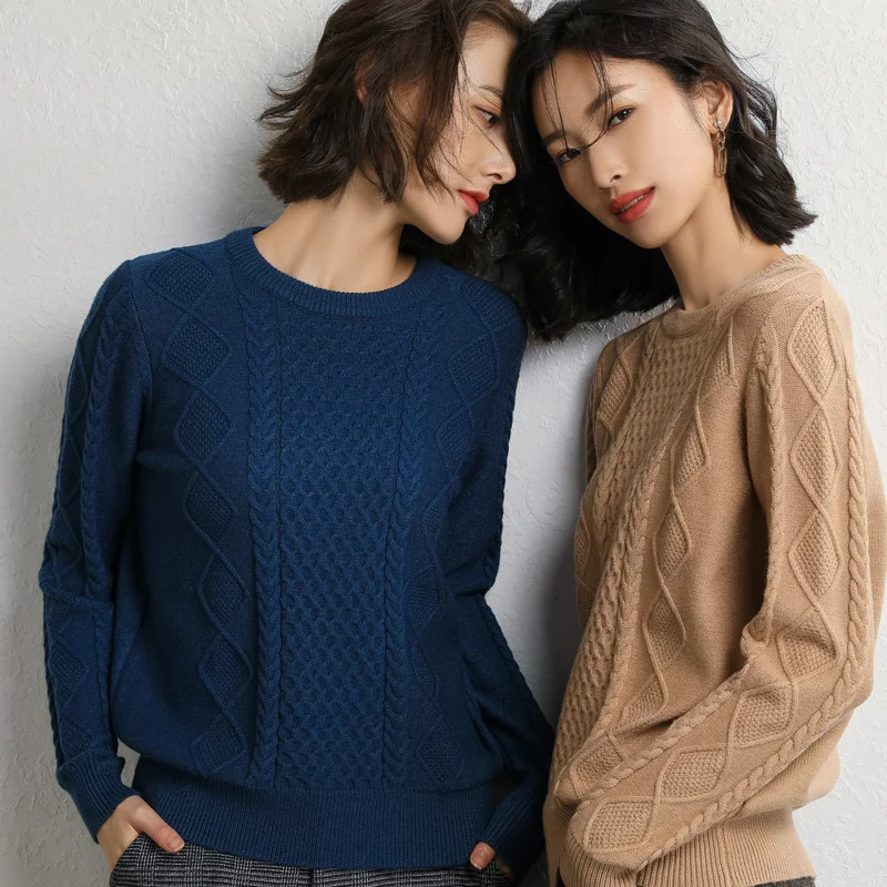 Thicken Cashmere Soft O-eneck Sweaters and Pullovers for Women Warm Autumn Winter Fluffy Jumper Female Brand | Женская одежда