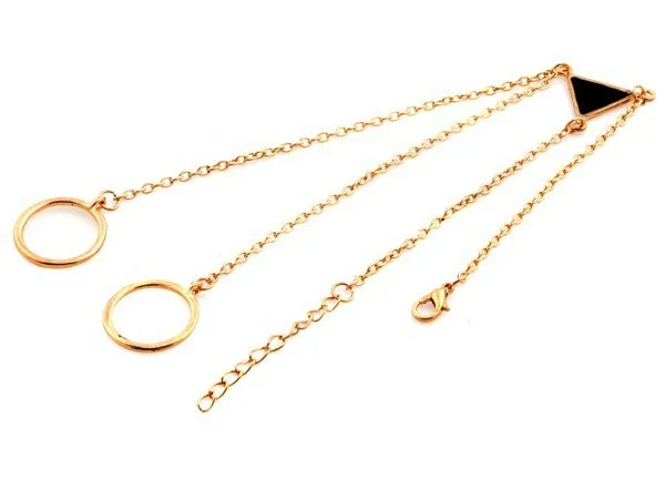 10 шт./лот дамские жгуты с двумя пальцами золотые браслеты подчиненными