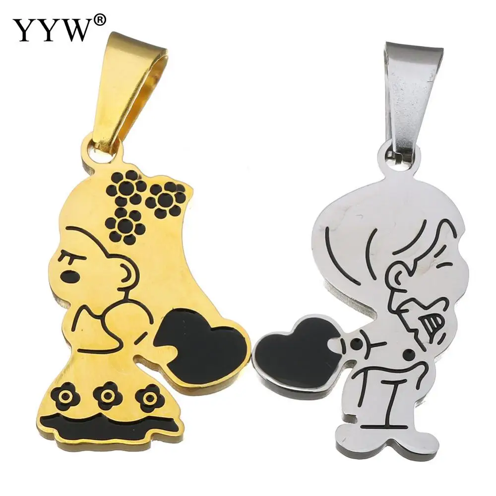 2 шт./компл. парные подвески для ожерелья мальчиков и девочек романтичное