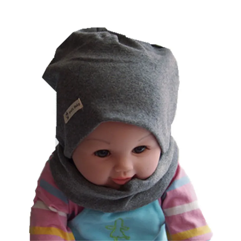 Новинка 2019 однотонный детский шарф шапка комплект для мальчиков и девочек