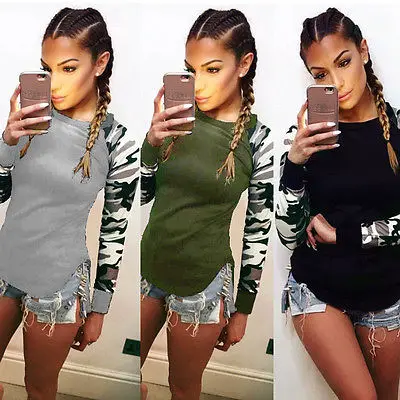 Футболка для женщин девушек камуфляжном армейском стиле мальчиков топы с