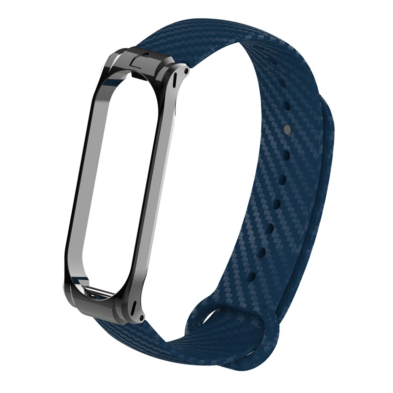 OLLIVAN mi Band 4 ремешок из кремния и углеродного волокна для Xiaomi mi Band 4 ремешок с металлической рамкой чехол-браслет mi band 4 Correa черный розовый