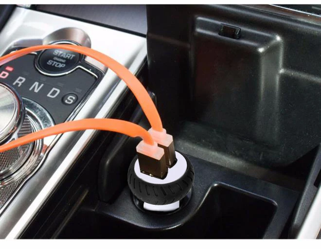 Новые автомобильные аксессуары 3.1A Dual USB профессиональное автомобильное зарядное устройство 2 порта ЖК-дисплей 12-24 в прикуриватель для смартфона