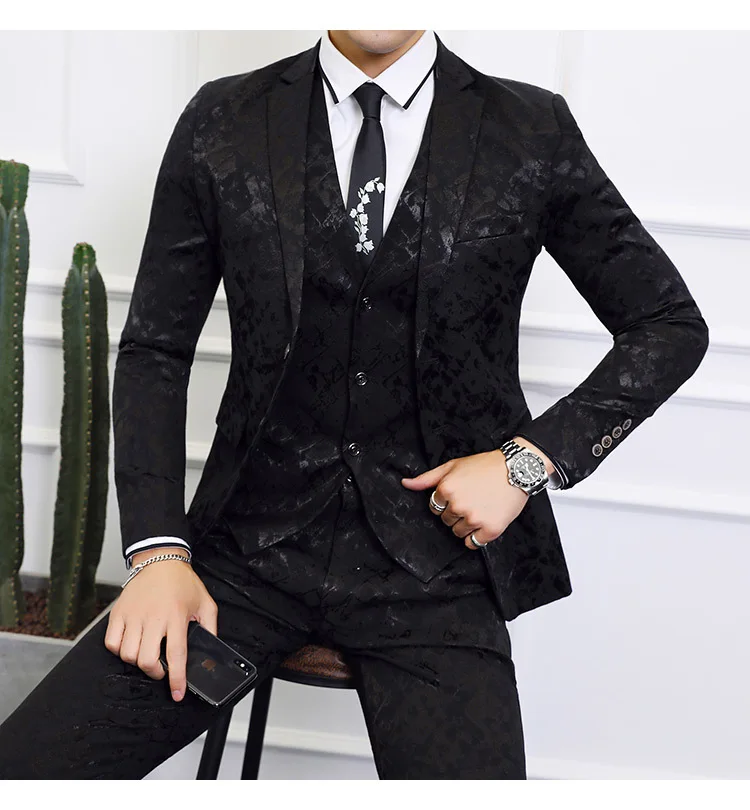 Блейзеры для мужчин сценическая одежда мужская Social Blusa Masculina облегающие Клубные блейзеры 2 шт./3 шт. костюм Homme бизнес