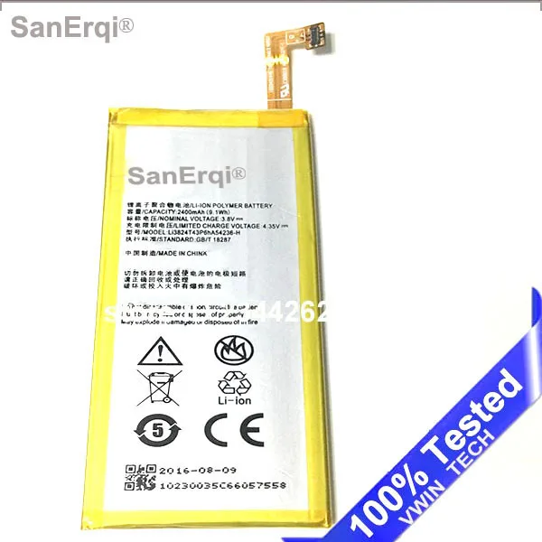 Аккумулятор для ZTE Blade S6 NX507J 2 G717C G718C A880 B880 Nubia Z7 mini 2400mAh Li3824T43P6hA54236 H SanErqi|Аккумуляторы