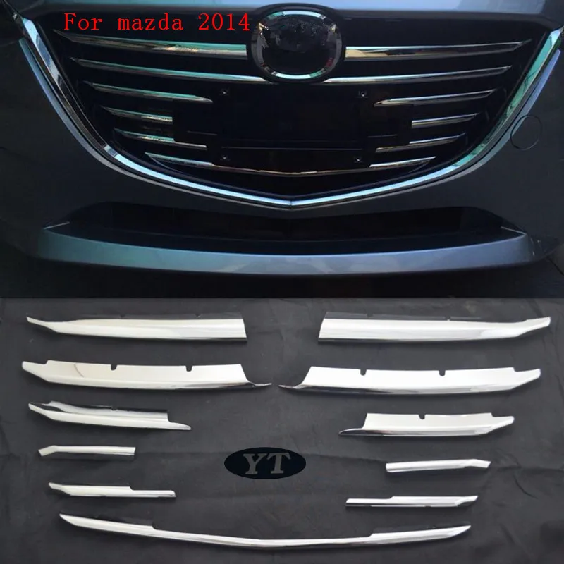 

Накладки на решетку радиатора передние Mazda 3 2014 2015,Type B ,11 шт./компл., автоаксессуары