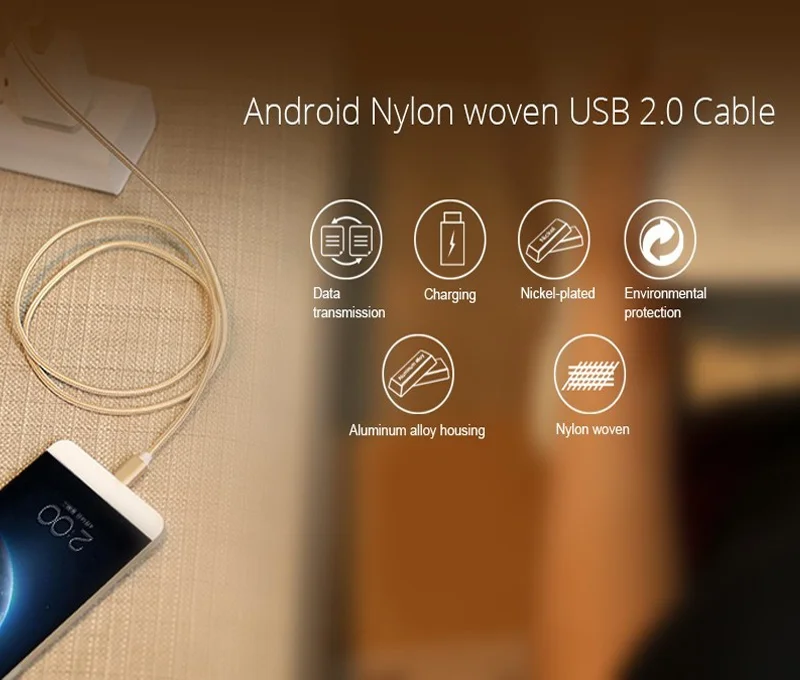 1 м нейлон 5Pin Micro usb-кабель для передачи данных (синхронизации) и зарядки зарядный