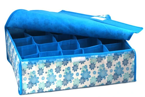 HOT SALES Folding 16 Grid Storage Box For Bra Underwear Socks for 32*28*11CM Non-Woven Fabric foldable boxfree shipping SS0039 | Дом и сад