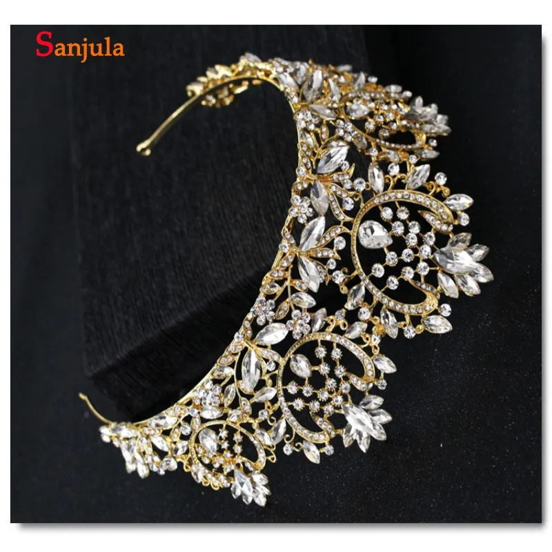 Великолепные Роскошные тиары и короны Серебристые Стразы Свадебные украшения