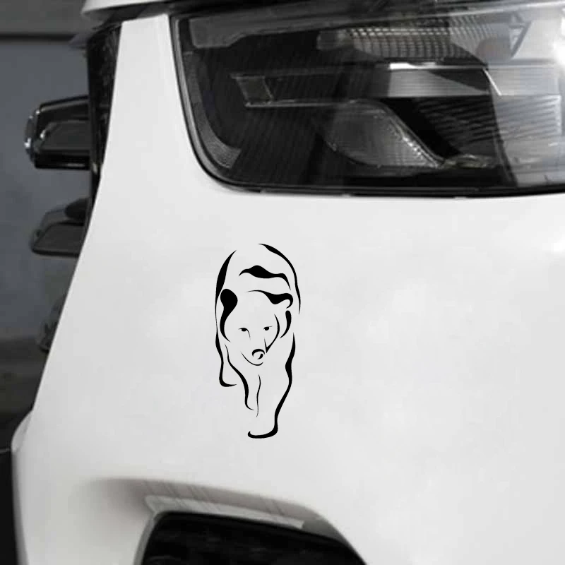 YJZT 7 1*16 2 см силуэт коричневого медведя автомобильные наклейки виниловые