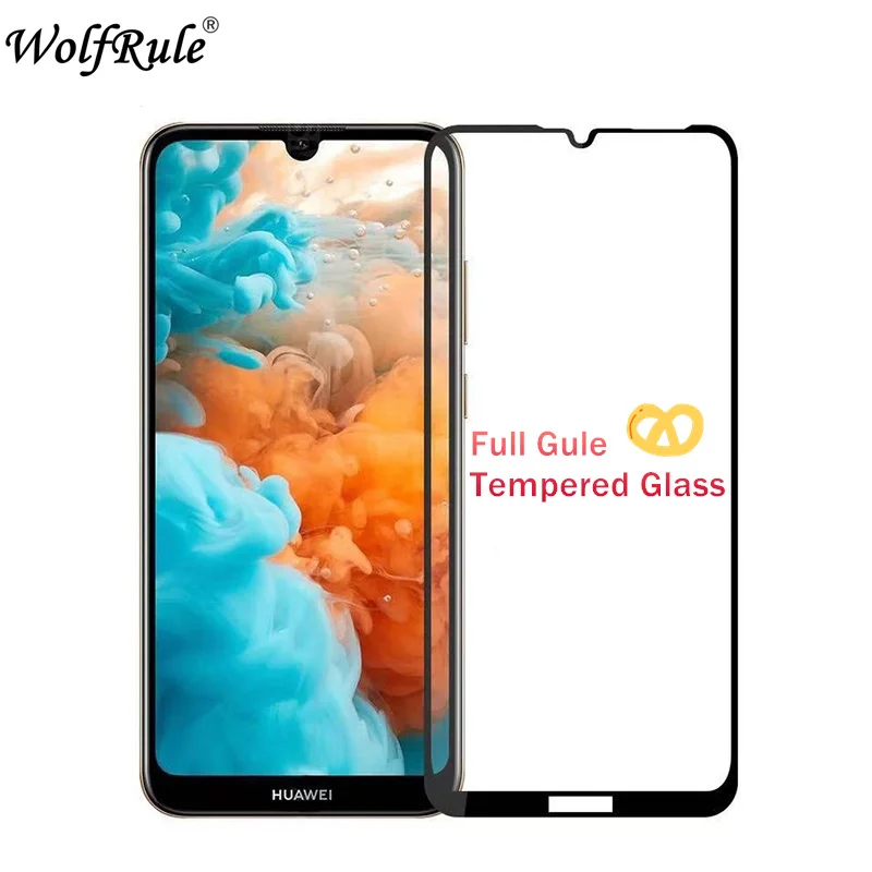 Защитное стекло для Huawei Honor 8A Pro закаленное Y6 полное покрытие 2019 + полностью