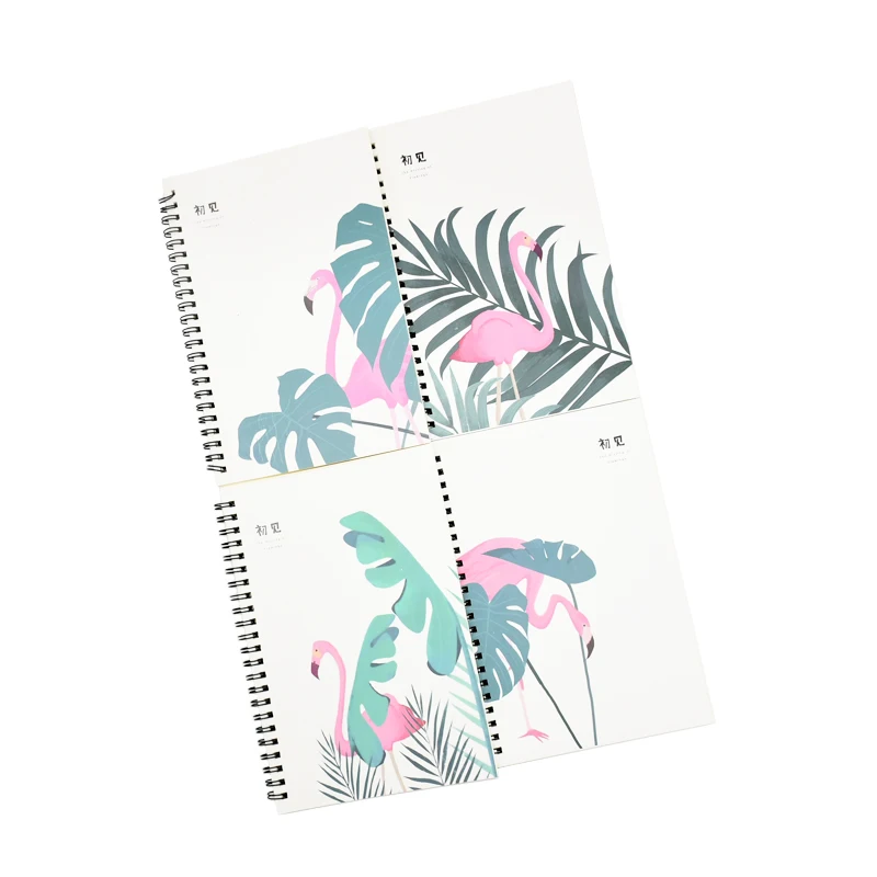 

1pcs simple and cute cartoon style A5 double coil notepad school office record notebook