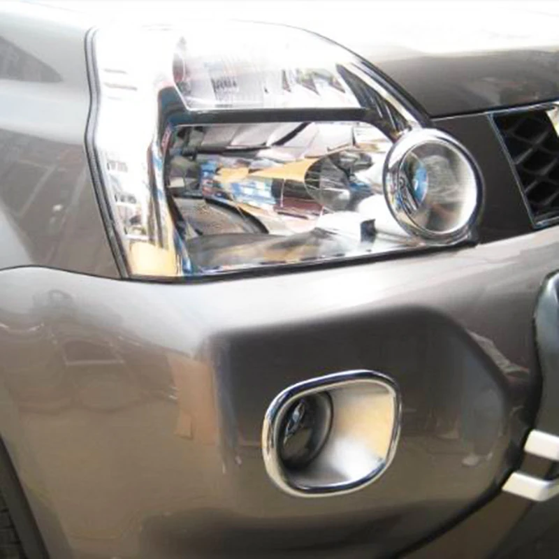 Для Nissan X-Trail T31 2008 2009 2010 хромированный передний противотуманный светильник, накладка на противотуманный светильник, молдинг, декоративная рамка