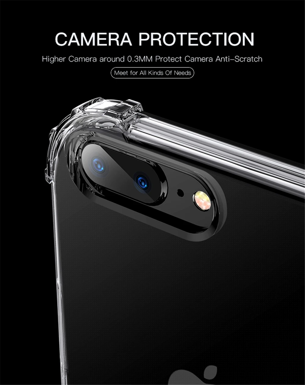 Чехол для iPhone X XS 11 Pro MAX XR 5 5S 6 6S 7 8 Plus защитный прозрачный силиконовый мягкий прозрачный противоударный резиновый чехол для телефона