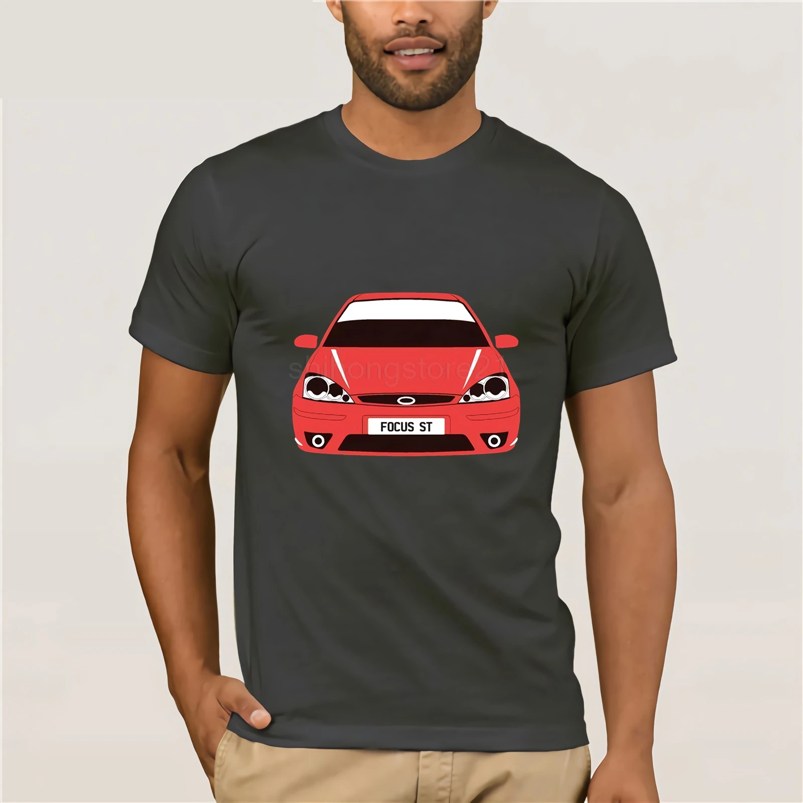 Футболки на заказ FORD FOCUS MK1 ST and RS выбор цвета автомобиля и пластины S XXXL Забавные