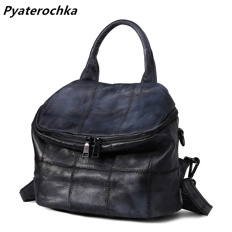 Рюкзак Pyaterochka Женский из натуральной кожи винтажные модные сумки в Корейском