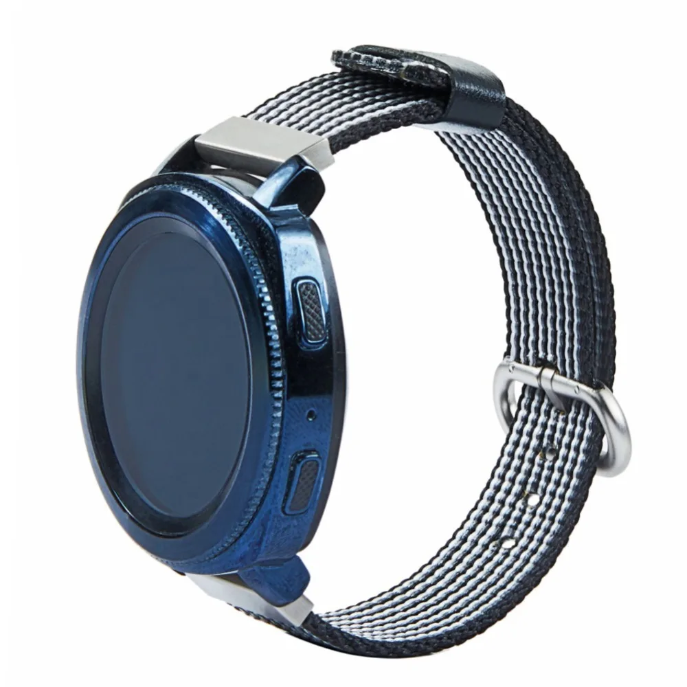 Odog универсальные 20 мм черные нейлоновые часы ремешок для Samsung Gear Sport S2