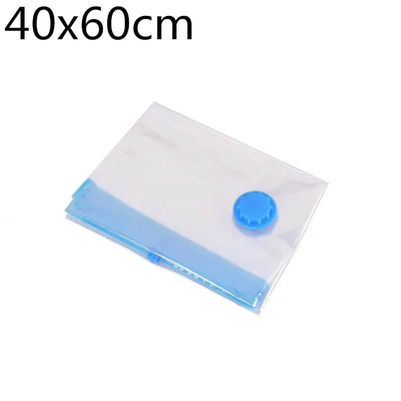 1pc 40x60cm Hoomall вакуумный мешок для хранения одежды мешок с клапаном прозрачная граница складной сжатый органайзеры Экономия пространства уплотнения пакет - Цвет: 1pc 40x60cm