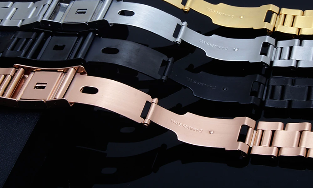 PEIYI прочной нержавеющей стали смотреть группы гладкий металл braclet мужчин и женщин замена ремешок для HUAWEI B3 B5