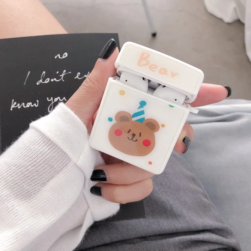 188-1 Чехол с 3D рисунком для Airpods, Модный чехол для наушников, чехол для Airpods 1 2, чехол для гарнитуры Etui, беспроводной чехол для наушников - Цвет: 188-1
