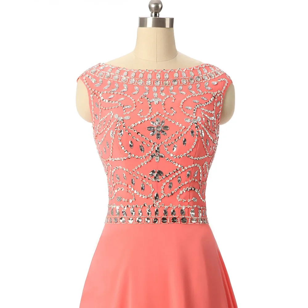 Женское платье трапеция длинное вечернее длиной до пола с кристаллами и бусинами