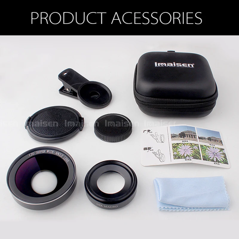 HD Professional 2 IN 1 Camera Lens Wide Angle + Macro For Mobile Phone | Мобильные телефоны и аксессуары