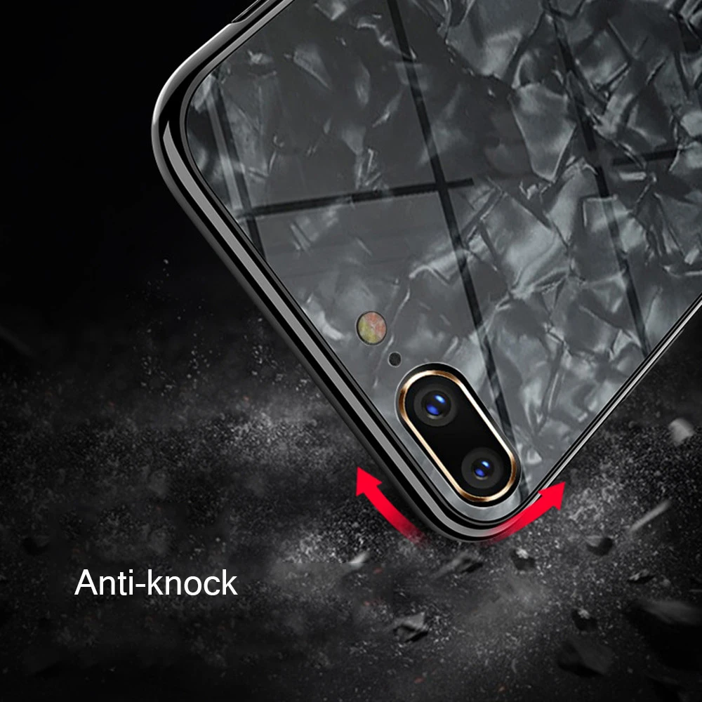 Роскошный мягкий край закаленное Стекло чехол для Apple iPhone X 7 8 Plus 6 S плюс крышка