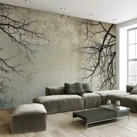 photo wallpaper 3d branch sky retro murals wall cloth living room tv sofa backdrop wall covering waterproof papel de parede 3 d
