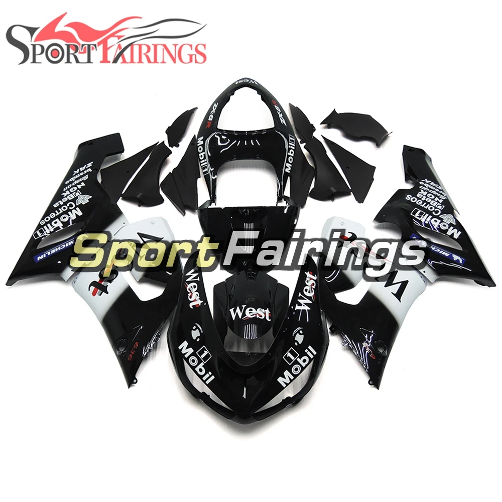 

Fairings for Kawasaki ZX-6R 2005 2006 ABS Plastic Injection Body Kits Motorcycle Hulls ZX6R 05 06 Carenes West Black Body Frames