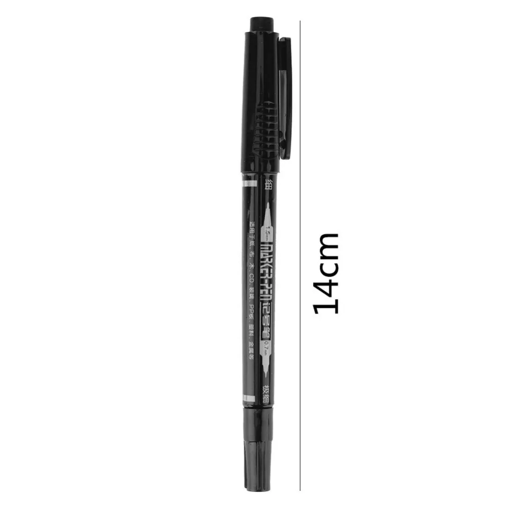 

Permanent Double Headed Marker Pens Waterproof Twin Tip Pen Quick-Drying DIY Painting Black Ink Liner Pen Oil Pens Stationery