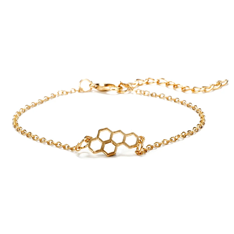 4 Pcs /Sets Gold Color Bohemian Bracelet Cool Set Geometric Charm Wrist Chain Women | Украшения и аксессуары