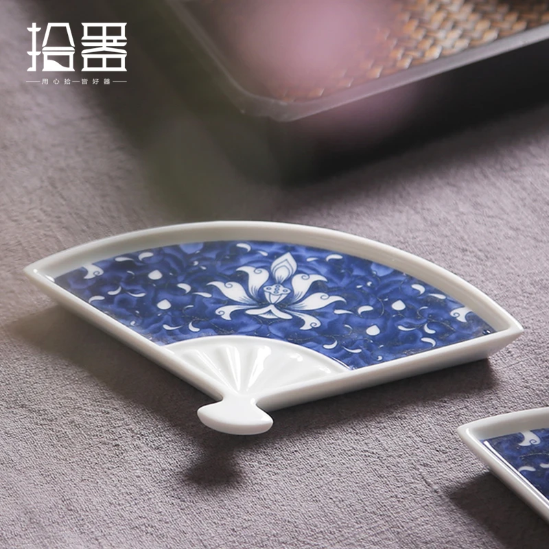 4 шт. творческие керамика Чай подставки набор чашка Подушки кунг фу комплект