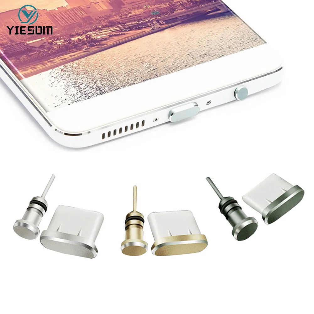 Пылезащитная заглушка Type C из алюминиевого сплава с разъемом для мобильного